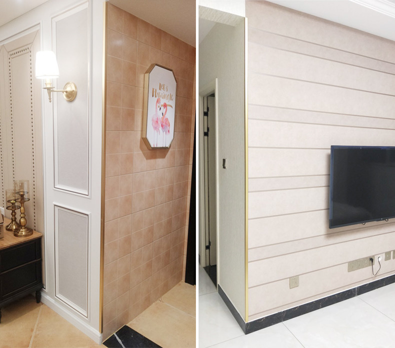 钛铝合金护角条护墙角保护条直角包边条防撞条墙纸瓷砖阳角线装饰