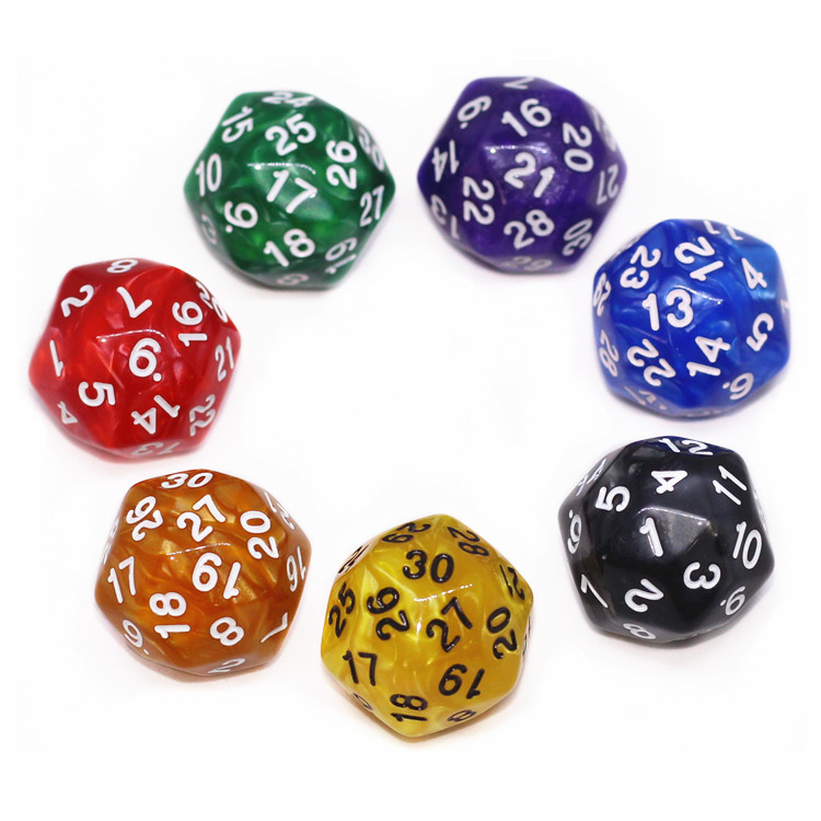 多面数字骰子教具4 6 8 10 12 20 30面筛子游戏色子桌游配件包邮 北京