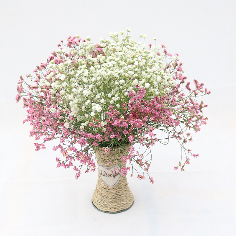 White Starry Dried Flower Decoration Large Bunch Vase Home