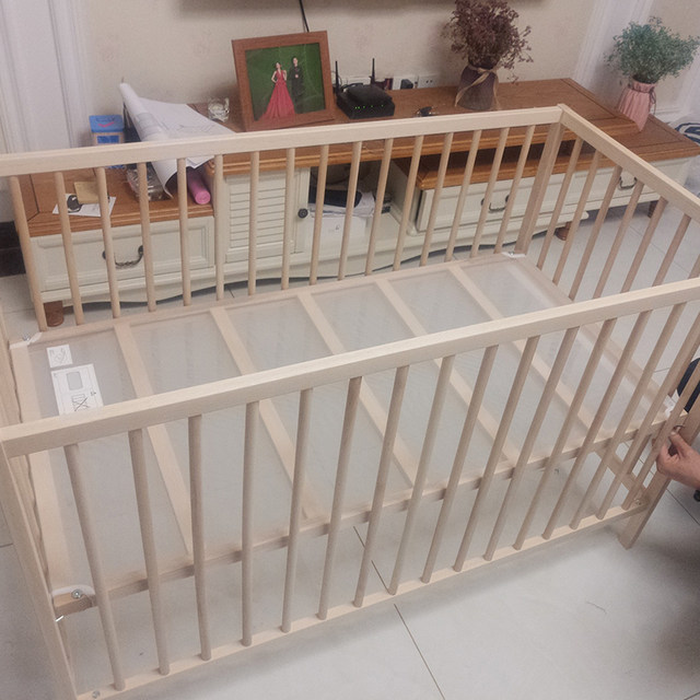 IKEA Jinan IKEA ການຊື້ພາຍໃນປະເທດ Singlet crib ຕຽງນອນເດັກນ້ອຍ beech ທີ່ເປັນມິດກັບສິ່ງແວດລ້ອມຂອງເດັກນ້ອຍເກີດໃຫມ່ທີ່ແທ້ຈິງ