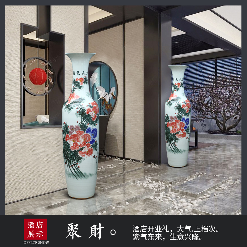 Jingdezhen ceramics very beautiful hand - made large vases, Chinese style living room decorations the opened a housewarming gift