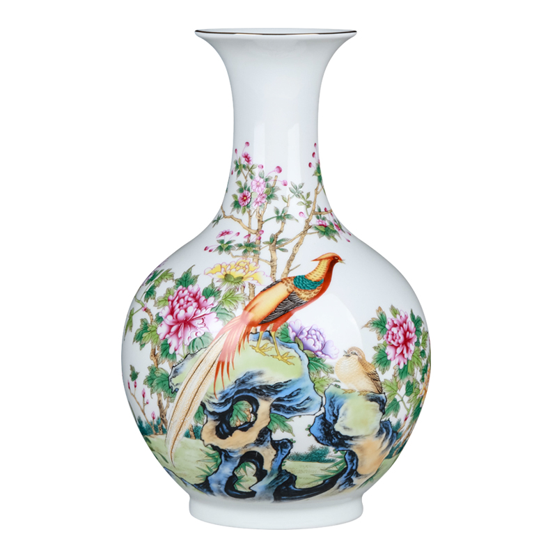 Jingdezhen ceramics dried flower vase furnishing articles flower arranging porcelain modern Chinese style of TV ark, wine sitting room adornment