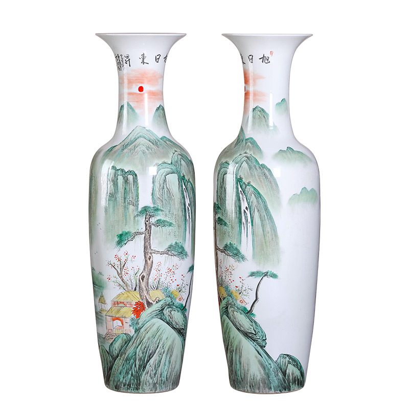 Jingdezhen ceramics hand - made landing big vase sitting room home TV ark adornment large high furnishing articles for the opening