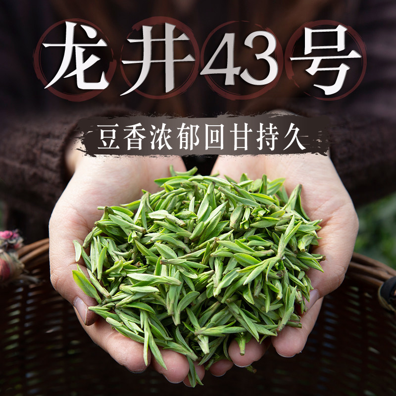 2020新茶龙井茶明前豆香茶高山春茶龙井43号嫩芽茶叶绿茶散装250g