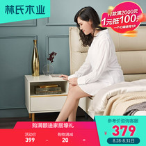 Lins wood industry light luxury simple bedside table Main and secondary bedroom furniture modern bedside storage storage cabinet JH1B