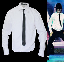 ★Michael Jackson★99 Dangerous White Shirt (free tie)Velcro section