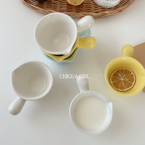 ins Korean style colored ceramic juice bucket Dipper sauce dish small milk cup sauce bowl cream cup seasoning taste dish