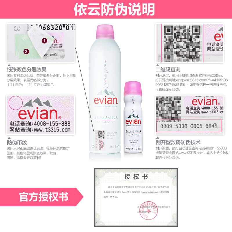 Evian依云天然矿泉水喷雾300ml控油化妆水补水定妆保湿舒缓爽肤水产品展示图4