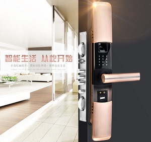 爱波瑞双滑盖指纹锁防盗门锁 家用电子密码锁