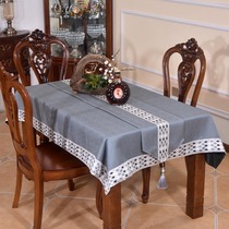 Minimalist modern 2021 new rectangular table cloth light and luxurious strip tea table cloth art square table cloth machine wash