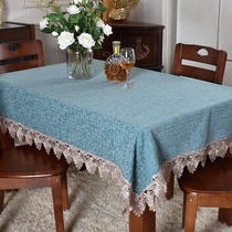 Eurostyle High-end Western Dining Table Cloth Art Rectangular Table Cloth Domestic Green Round Table Cloth Small Round Table Extravagant Customizable