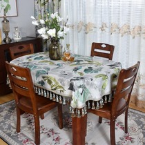 American light extravagant table cloth rectangular table cloth Home cloth art cotton linen table dust cloth Restaurant with round table cloth
