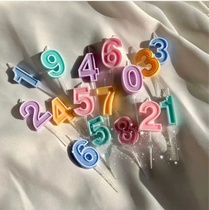 ins Candle Candle Digital stereo candle cake decorates babys anniversary candle childrens party supplies