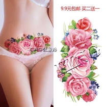 KING tattoo sticker waterproof durable female Original Big Picture rose cover scar