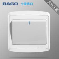 Baigao one open switch switch Baigao switch socket one special price one open dual control fluorescent switch
