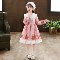 Childrens lolita Princess Dress Autumn Autumn Childrens Wear Womens Autumn Girls Dress Spring and Autumn lolita Skirt Autumn