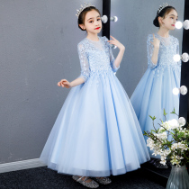 Girl dress summer dress foreign dress children princess dress spring and autumn skirt host performance birthday dress