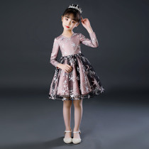 New Years costume performance costume Childrens performance skirt Flower girl evening dress Princess skirt Girl gauze skirt temperament girl Western style