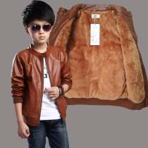 Boy Clothing Boy 2-16 Year Old Coat Pediatrics Kids Autumn Winter Style Add Suede Plus Cotton Korean Version Jacket Leather Coat Child Jacket