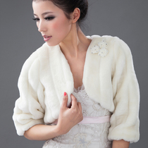 Liyuan imitation cashmere wool shawl autumn and winter host annual meeting cheongsam jacket bridesmaid dress wedding shawl warm variety