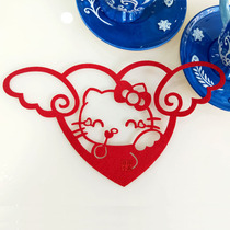 Jiayin Xiaozhu happy character wedding room layout package Net red living room bedroom wedding decoration background wall happy character