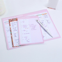 B6 Sunday schedule note book A 4 month plan list card paper study work paper plan book