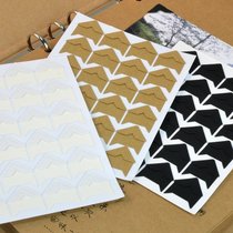 Retro Kraft paper diagonal stickers DIY photo album handmade photo black and white card fixed angle sticker