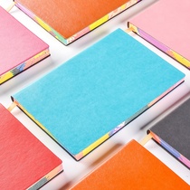 Colorful book business imitation leather soft face color edge A5 notepad 25k with monthly plan creative book can be customized