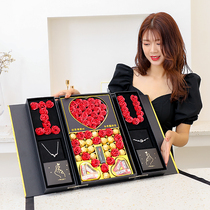 Soap soap flower Rose Tanabata Valentines Day gift for Girlfriend and best friend surprise chocolate gift box Angel wings