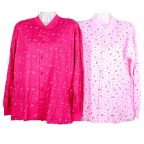 The elderly cardigan Qiuyi female cotton elderly duijin stuck loose old cotton plus fertilizer to increase mom grandma