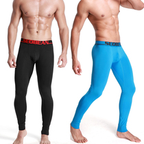 Light thin section Hibbin plus suede mens warm pants grip suede underpants youth to fix low waist mens fall pants single piece