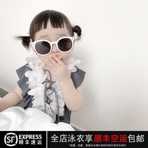 Girls one-piece swimsuit 2019 new cute childrens clothing girl princess Korean version of the big child Korean parent-child swimsuit