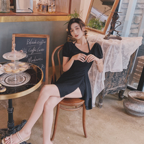 Jinzhu Korea ins swimsuit women 2020 New conjoined belly belly slim skirt sexy fairy fan student swimsuit