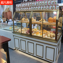 Bakery cabinet cake model bread display cabinet pastry cabinet glass side cabinet peach cake bread rack