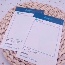 Collage card INS box INS trend border dIy hand account collage Dutch white card magazine stickers background card Hundred