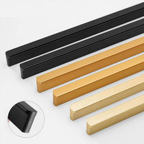 Right angle large coat cabinet door through body light and luxurious handle aluminium alloy strip lined T cupboard simple drawer small handle