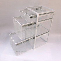 Piya home metal storage rack three-layer storage rack slide rail pull basket custom wardrobe pull basket storage rack