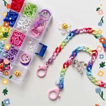 Homemade Korea Ins Wind candy Color minimalist Mask Hanging Chain Material Box Can Hang Neck Anti-Loss Chain Diy Sunglasses Chain
