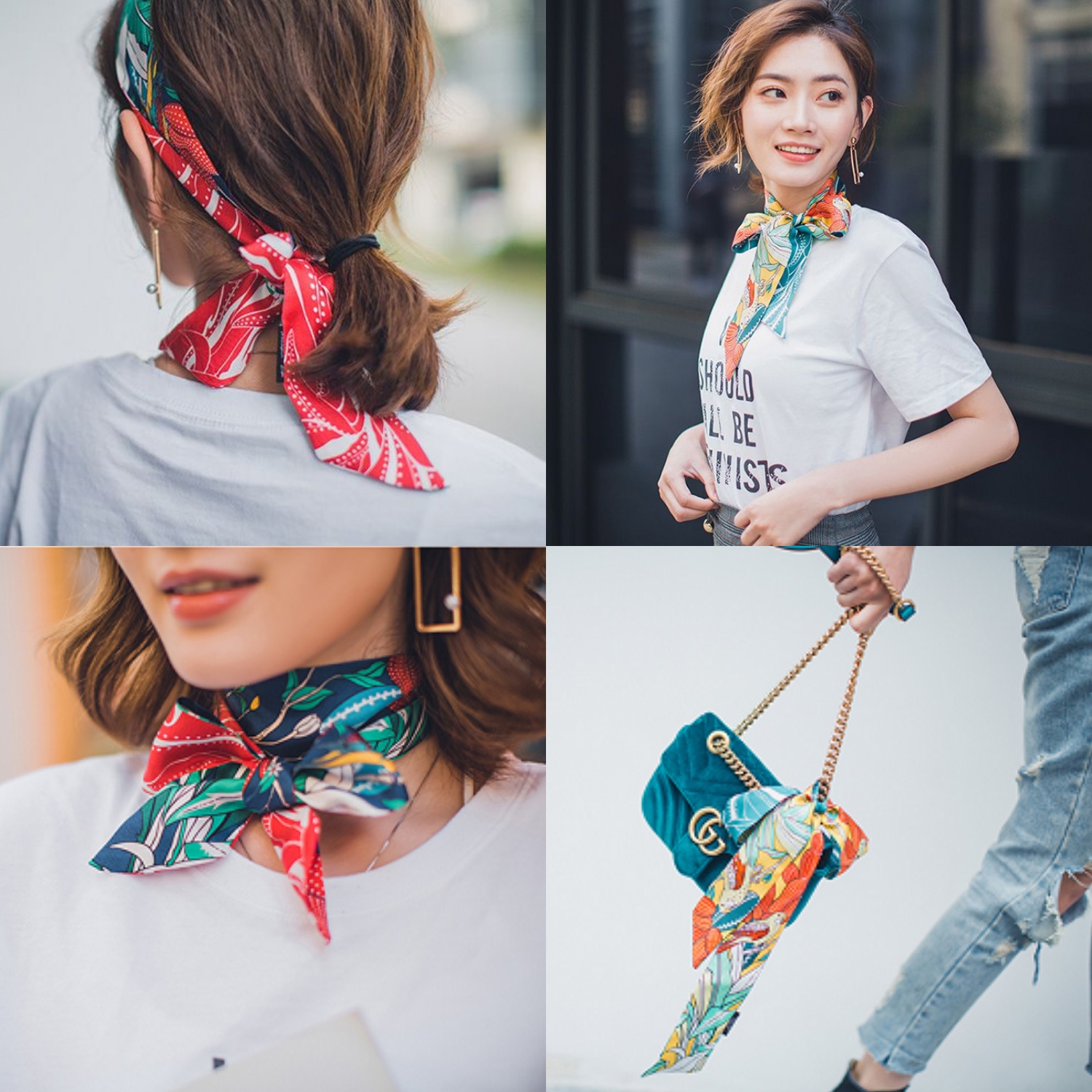 百变丝巾,夏季搭配大作用