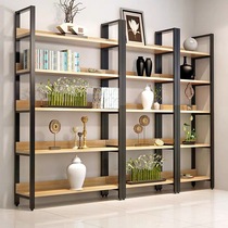 Supermarket shelves Multi-layer bookshelf Floor-to-ceiling living room shelf Storage finishing rack Storage rack Wrought iron display rack customization