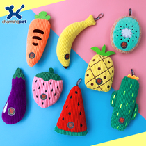 High quality carrot fruit dog toy sound toy plush bite resistant Teddy golden hair resistant bite grinding pet