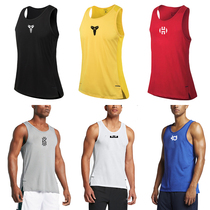 Sports vest mens summer thin section running fitness sleeveless vest training loose breathable quick-drying clothes round neck basketball clothes