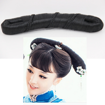 Ancient costume flag head film and television step by step shocking Ruoxi flag head gouge head wig Qing Dynasty court flag Braid New