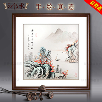Bucket hand painted country painting landscape painting of the authentic fengshui relies on mountain living room sofa murals decorated with painting restaurant masonry painting