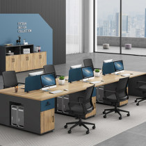 Staff Desk Chair Combination Brief Modern 4 People Office 6 Double Office Employee Table Partition Screen Finance Desk