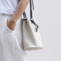 sobag Korean version art single shoulder oblique satchel leather small bag female original juku 100 hitched white bucket bag girl