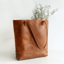 sobag handmade cow leather fashion single shoulder woman bag retro leather bag large capacity minimalist tote bag genuine leather handbag