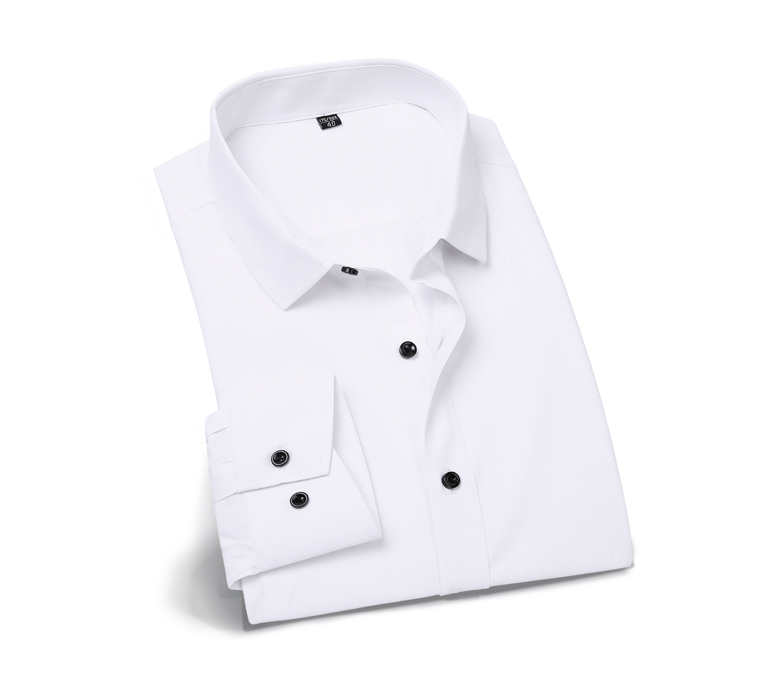 白衬衫长袖修身伴新郎纯色青年商务职业正装免烫男士衬衣全国包邮