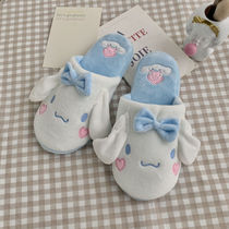 Soft girl plush Yugui dog slippers cute girl heart home shoes winter warm little loli cotton drag student shoes