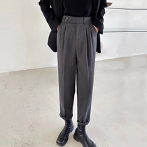 Womens high waist slim radish pants 2021 new autumn and winter Haren pants casual pants loose ankle-length pants